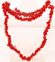 Korall nyakék szemüvegtokban, h: 80 cm / coral necklace