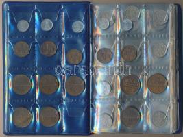 Spanyolország ~1950-1980. 10c-5E klf db-ból álló fémpénz gyűjtemény 6 db berakólapon kisalakú albumb...