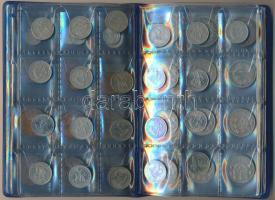 Spanyolország ~1950-1980. 10c-5E klf db-ból álló fémpénz gyűjtemény 6 db berakólapon kisalakú albumb...