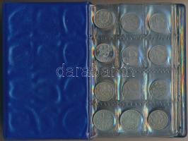 Spanyolország ~1950-1980. 10c-5E klf db-ból álló fémpénz gyűjtemény 6 db berakólapon kisalakú albumb...