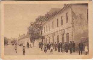 Királyhelmec, Fő utca, szövetkezet / main street, cooperative 'Lidová slavnost / Népünnepély 1922' seal on backside