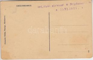 Királyhelmec, Fő utca, szövetkezet / main street, cooperative 'Lidová slavnost / Népünnepély 19...