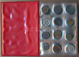 Portugália ~1880-1970. Vegyes fémpénz gyűjtemény 6db berakólapon kisalakú albumba rendezve, mind klf T:vegyes Portugal ~1880-1970. Mixed coin collection in small collectors album with 6 sheets, all different C:XF