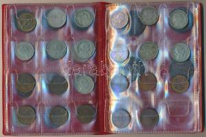 Portugália ~1880-1970. Vegyes fémpénz gyűjtemény 6db berakólapon kisalakú albumba rendezve, mind klf...