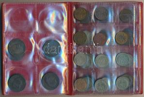 Portugália ~1880-1970. Vegyes fémpénz gyűjtemény 6db berakólapon kisalakú albumba rendezve, mind klf...