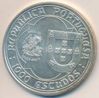 Portugália 1995. 1000Esc Ag "II. János halálának 500. évfordulója" T:BU  Portugal 1995. 1000 Escudos Ag "500th Anniversary - Death of John II" C:BU