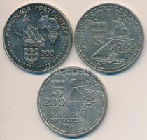 Portugália 1994. 200Esc "Tengerész Henrik" + 1994. 200Esc "A világ felosztása" + 1994. 200Esc "Tordesillasi szerződés" T:1- Portugal 1994. 200 Escudos  "Henry the Navigator" + 1994. 200 Escudos "Dividing Up The World" + 1994. 200 Escudos "Treaty of Tordesilhas" C:AU