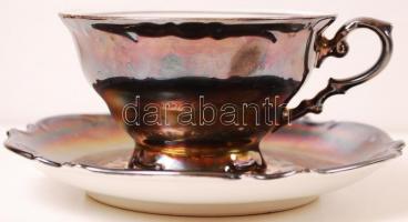 Bavaria porcelán 6 személyes teáskészlet, kanna, cukortartó, tejkiöntő, 6 csésze és csészealj, jelze...