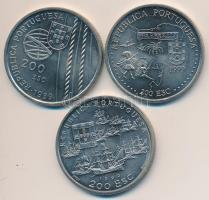 Portugália 1999. 200Esc "Pedro Alvarez Cabral" + 1999. 200 Escudos "Halál a tengeren" + 1999. 200Esc "Brazília" T:1,1- Portugal 1999. 200Esc "Pedro Alvarez Cabral" + 1999. 200 Escudos "Death on the Sea" + 1999. 200 Escudos "Brasil" C:UNC,AU