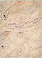 Pápa 1919. május 8. "Pápai csekk" 10K + 20K + 50K, összesen 59db, mind lyukasztással érvénytelenítve T:III