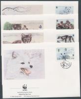 WWF Arctic fox set 4 FDC, WWF Sarki róka sor 4 FDC
