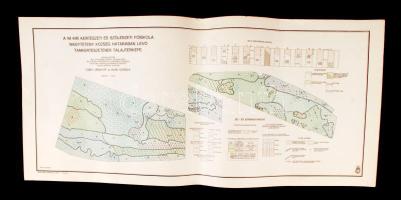 1943 Magyar Királyi és Szőlészeti Főiskola Nagytétény község határában lévő tankertészetének talajtérképe, M. Kir. Honvéd Térképészeti Intézet, 34x75 cm