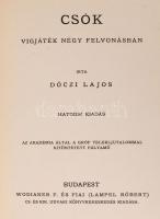 Dóczi Lajos: Csók. Kiadói aranyozott gerincű, festett egészvászon kötés, aranyozott lapszélek, kopot...