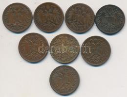 Ausztria 1893-1914. 2h (8x) T:2,2-
Austria 1893-1914. 2 Heller (8x) C:XF,VF