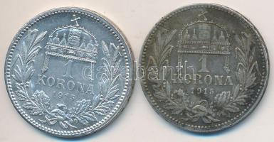 1915. 1K Ag "Ferenc József" (2x) T:2,2-