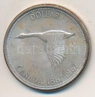 Kanada 1967. 1$ Ag "100 éves a Konföderáció" T:2- Canada 1967. 1 Dollar Ag "100th Anniversary of the Confederation" C:VF