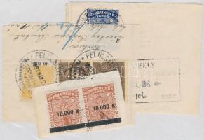 5 db Szombathelyi illetékbélyeg kivágásokon