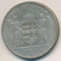 1930. 5P Ag "Horthy jobbra" T:3  Adamo P8