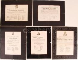 1881-1942 12 db különböző gyászjelentés, 6 db postázva