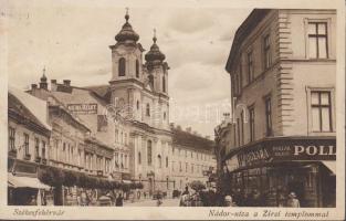 Székesfehérvár, Nádor utca, Zirci templom, Pollák Rezső cipőkereskedése