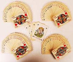 2 pakli régi Piatnik Nándor (108db) francia kártya, pár lap sérült