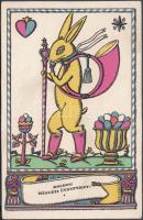 Húsvét; Kner Izidor kiadása / Easter greeting card, folklore s: Kozma (r)