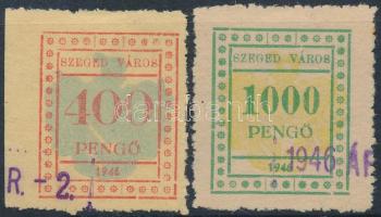 1946 Szeged városi illetékbélyegek 400P, 1000P