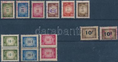 1947/48 Fényűzési forgalmi adóbélyegek 14 db