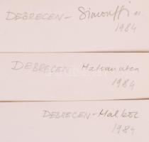 1984 Debrecen 13 db városképes fotó. Hátoldalán feliratozva 14x9 cm