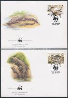 WWF Nile Crocodiles set on 4 FDC WWF nílusi krokodilok sor 4 FDC