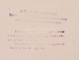 cca 1880-1900 Köhler-féle tűzoltószekér fotója,
elő- és hátoldalán pecséttel jelzett, 21,5 x 15,5 cm