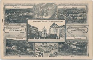 Pozsony, Koronázási dombtér / Crowning square, automobile, M.M.S. Wien III/2. Nr. 14. Art Nouveau (EK)