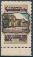 1914 Gyermek sportünnepély Fót ívszéli levélzáró (litho)
