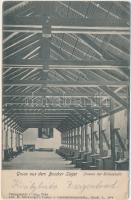 Királyhida, Bruckneudorf; Brucker Lager, Schiesshalle / shooting hall, interior (EK)