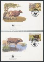 WWF Buffalo set on 4 FDC WWF Bivaly sor 4 FDC