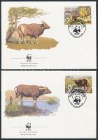 WWF Buffalo set on 4 FDC WWF Bivaly sor 4 FDC