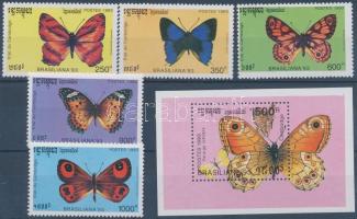 BRASILIANA International Stamp Exhibition set + block, BRASILIANA nemzetközi bélyegkiállítás sor + blokk