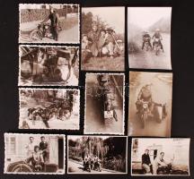 1960-1975 10 db fotó, régi motorkerékpárokról, 9x6 cm / old motorbike's photos
