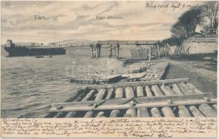 Vác, hajóállomás, Rosenbaum J. Henrik kiadása (ragasztónyom / gluemark)