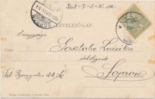 Vác, hajóállomás, Rosenbaum J. Henrik kiadása (ragasztónyom / gluemark)