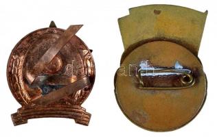 ~1970. 2db zománcozott MHSZ jelvény T:2