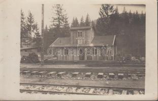 1917 Akloscsárda, Úz-völgy; Vasútállomás, katonák / railway station, soldiers, photo