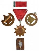 ~1960. "Az Oktatásügy Kiváló Dolgozója" aranyozott, zománcozott fém jelvény + "Hűség ...