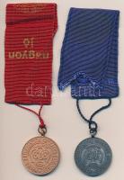 DN "Magyar Ebtenyésztők Országos Egyesülete 1899" Br és ezüstözött Br díjérem szalaggal "Nagyon jó" és "Kitűnő" felirattal T:2