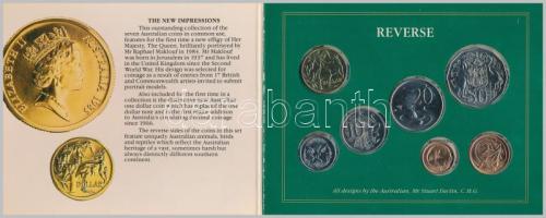 Ausztrália 1985. 1c-1$ 7db-os forgalmi sor dísztokban T:BU Australia 1985. 1 Cent, 2 Cents, 5 Cents, 10 Cents, 20 Cents, 50 Cents, 1 Dollar coin set in original case C:BU Krause MS18