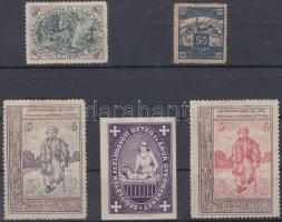 5 db klf jótékonysági segélybélyeg