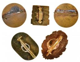 ~1970-1980. "Hűséggel a nép egészségéért" arany és bronz fokozat, zománcozott jelvények + ...