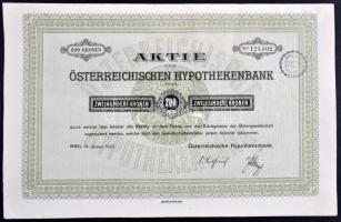 Ausztria / Innsbruck 1912. "Mittenwaldbahn" vasúti kötvény 1000K-ról és 2000K-ról német ny...