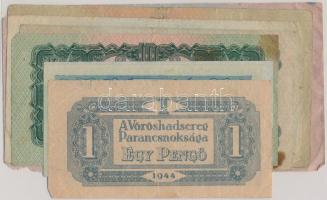 1944. 1P + 2P + 5P + 10P + 20P + 50P + 100P + 1000P "A Vöröshadsereg Parancsnoksága" teljes sor T:vegyes