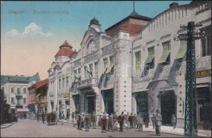 Ungvár, Korona szálloda, Horvát Mór üzlete / hotel, shop